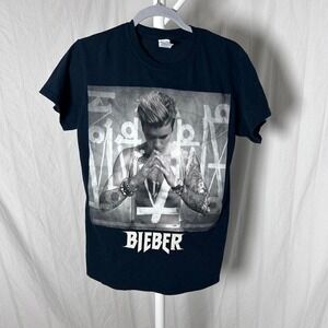 Justin Bieber Purpose Tour black cotton t-shirt #tourtee #music